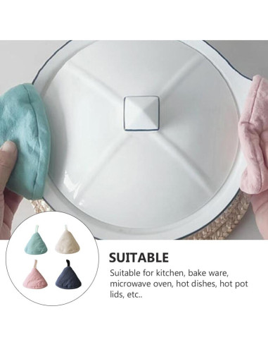 Cubiertas de Mango de Olla Cabilock 4 Piezas Algodón Mini