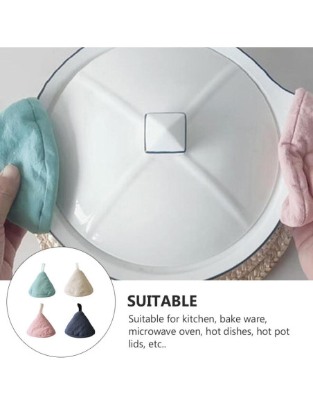 Cubiertas de Mango de Olla Cabilock 4 Piezas Algodón Mini