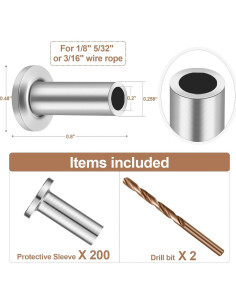 Mangas Protectores de Acero Inoxidable Therwen 200 Pcs 2