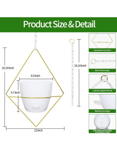 Macetas Colgantes Autorriego Koalaime 16.5cm 2 Piezas 2