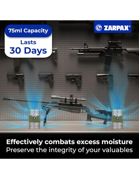 Canisters deshidratantes Zarpax 2-Pack 7oz para caja de armas
