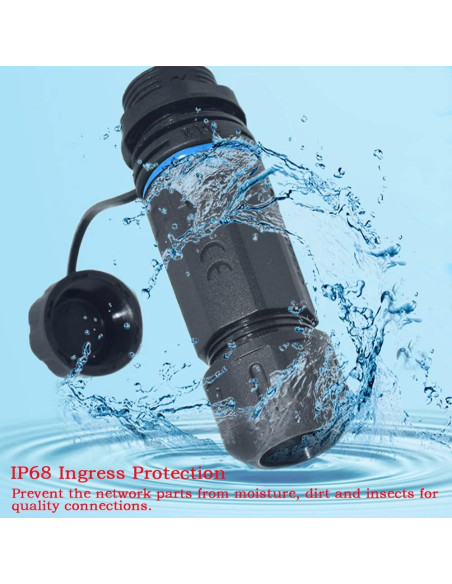 10 Conectores RJ45 a Prueba de Agua IP68 ANMBEST CAT5/6