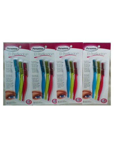 12 Perfiladores Desechables para Cejas Personna 15cm