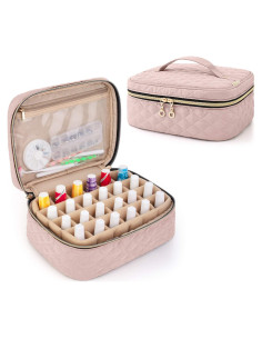 Bolsa de Transporte para Esmalte de Uñas YARWO Rosa 24 Botellas