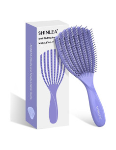Cepillo Desenredante Shinlea para Cabello Rizado 8x8 cm Púrpura