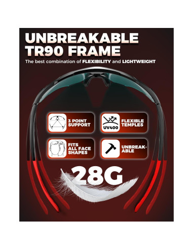 Gafas de Ciclismo Polarizadas VICTGOAL UV400 Unisex TR90