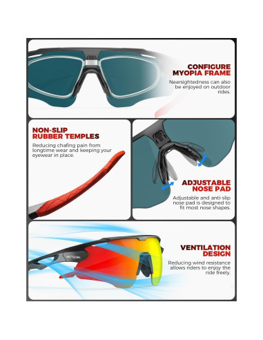 Gafas de Ciclismo Polarizadas VICTGOAL UV400 Unisex TR90