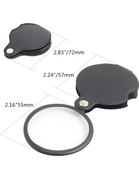 Lupa Plegable de Bolsillo Rongon 5X 60mm para Lectura