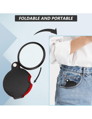 Lupa Plegable de Bolsillo Rongon 5X 60mm para Lectura