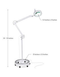 Lámpara de Pie Brightech LightView Pro XL con Lupa LED 9W 2