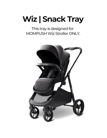 Bandeja de Snack Mompush Wiz con Soporte para Taza - Fácil Limpieza