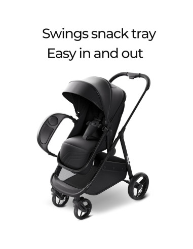 Bandeja de Snack Mompush Wiz con Soporte para Taza - Fácil Limpieza