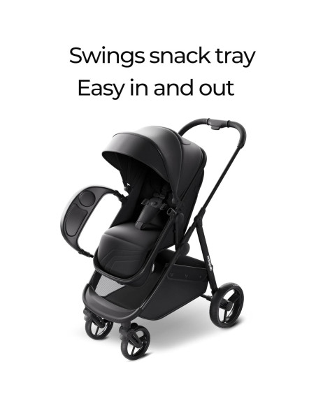 Bandeja de Snack Mompush Wiz con Soporte para Taza - Fácil Limpieza