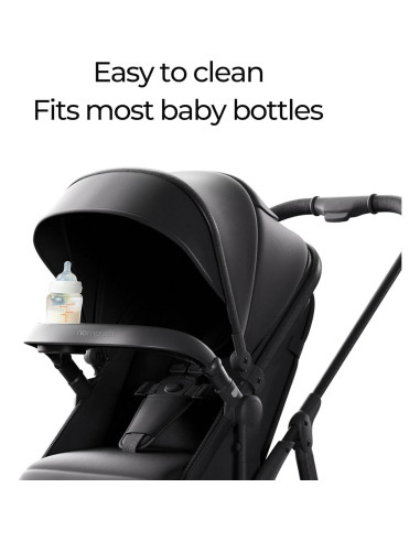 Bandeja de Snack Mompush Wiz con Soporte para Taza - Fácil Limpieza