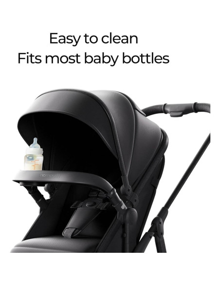 Bandeja de Snack Mompush Wiz con Soporte para Taza - Fácil Limpieza