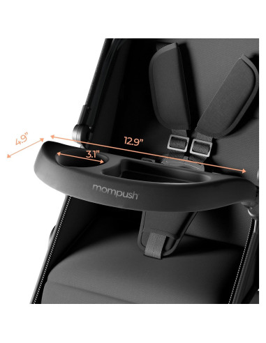 Bandeja de Snack Mompush Wiz con Soporte para Taza - Fácil Limpieza