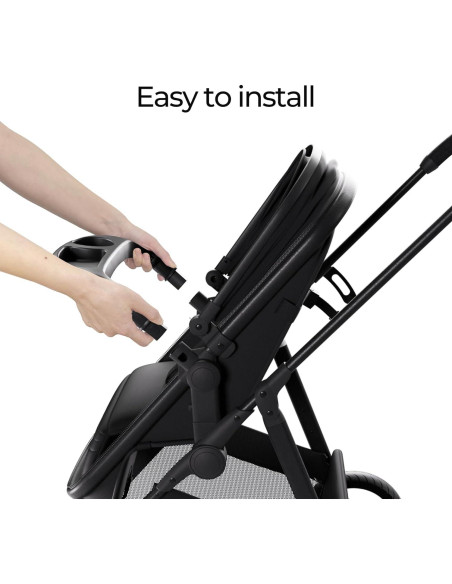 Bandeja de Snack Mompush Wiz con Soporte para Taza - Fácil Limpieza