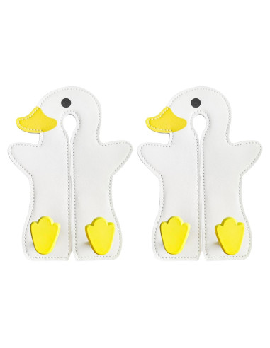 Ganchos de respaldo de asiento DUNGGLE - Cuero premium, 2 unidades