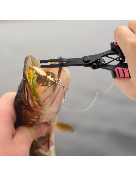 Kit de Herramientas de Pesca Mouhike - Pinzas y Agarrador Rosa