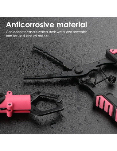 Kit de Herramientas de Pesca Mouhike - Pinzas y Agarrador Rosa