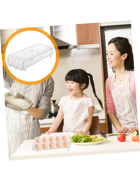 Caja Organizadora de Huevos Veemoon con Tapa Transparente 32.5x16.2cm