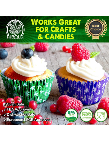 Forros de Cupcake Desechables PJ Bold Verde 100 Unidades