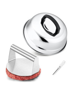 Domo de Derretimiento 22.9 cm y Prensa Hamburguesa 13.7 cm HaSteeL