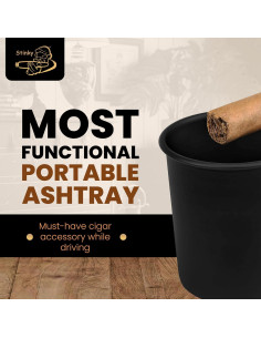 Cenicero de Cigarro Stinky Negro Mate para Automóvil 2