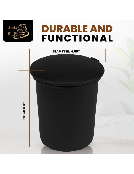 Cenicero de Cigarro Stinky Negro Mate para Automóvil