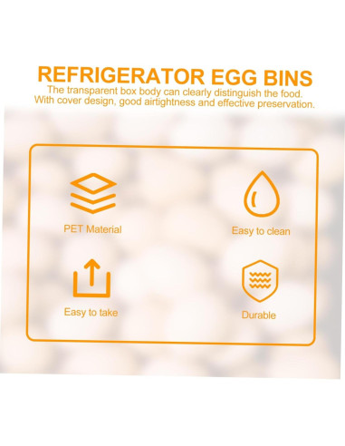 Caja Organizadora de Huevos Veemoon con Tapa Transparente 32.5x16.2cm