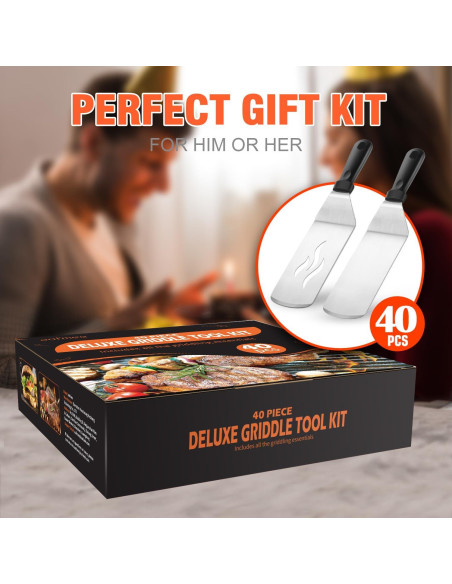 Kit de Accesorios para Plancha Aofmee 40 Piezas Acero Inoxidable