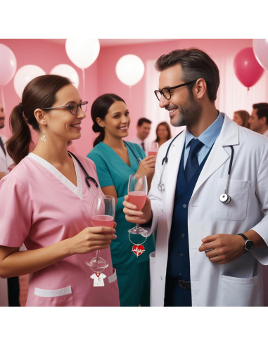 20 Marcadores de Copas de Vino Enfermera - Megitzuu