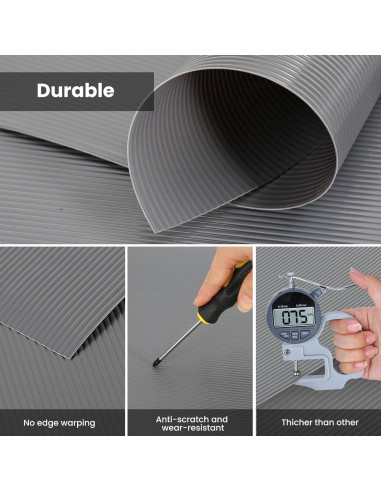 Forro de Estante y Cajón EAQQWWY Gris 30.48cm x 3.05m EVA