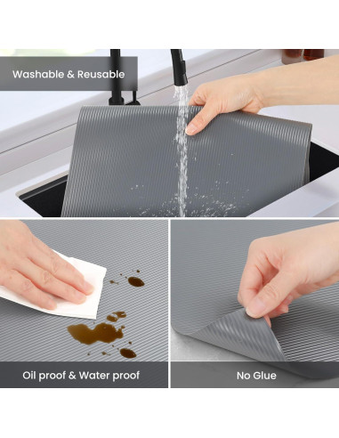 Forro de Estante y Cajón EAQQWWY Gris 30.48cm x 3.05m EVA