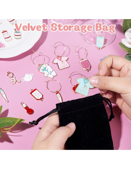 20 Marcadores de Copas de Vino Enfermera - Megitzuu