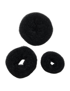 Anillos Estilizador de Moño UPSTORE - 3 Piezas Negro