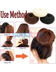 Anillos Estilizador de Moño UPSTORE - 3 Piezas Negro 2