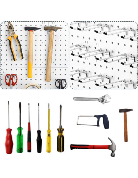 16 Ganchos Dobles para Tablero de Clavos JOUTYFOR 10.16 cm