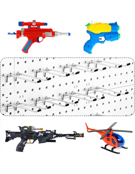 16 Ganchos Dobles para Tablero de Clavos JOUTYFOR 10.16 cm