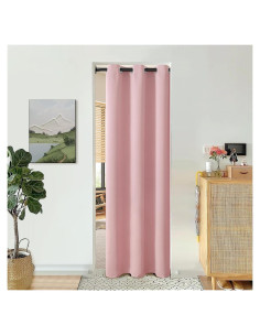 Cortina de Puerta BGment Rosa 34x80 cm Aislante Privacidad