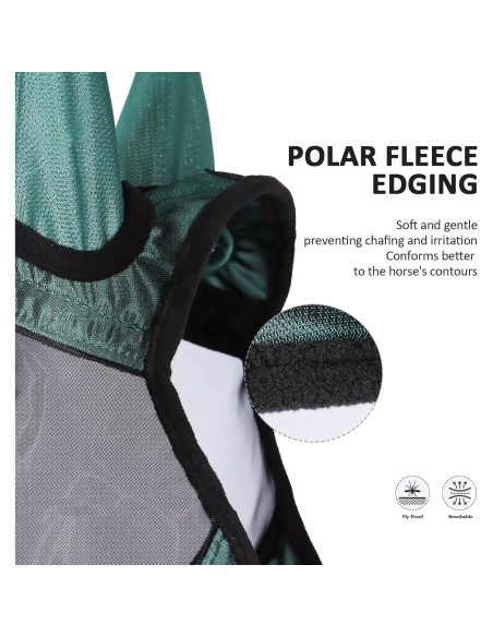 Máscara de Moscas para Caballo Harrison Howard XL Verde Cazador