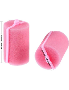 Rulos de Espuma Geyoga 18 Piezas Rosa 4.06x7.11cm 2