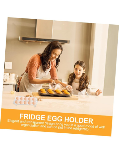 Caja Organizadora de Huevos Veemoon con Tapa Transparente 32.5x16.2cm