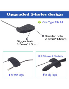 Correa Ajustable para Gafas Omnful - Negro, 21.6-38.1cm 2