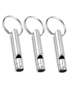 Juego de 3 Silbatos de Aluminio Much Hotter 120dB para Emergencias