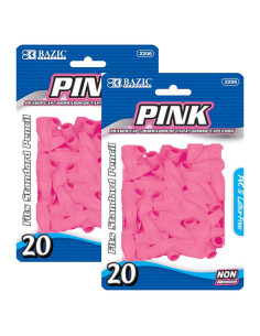 Borradores de Lápiz BAZIC 2-Paquete Flecha Rosa Sin Látex