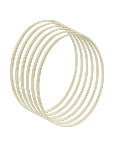 Hitefu 6 Aros Florales de Bambú 30 cm para Manualidades