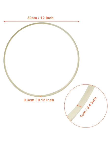 Hitefu 6 Aros Florales de Bambú 30 cm para Manualidades