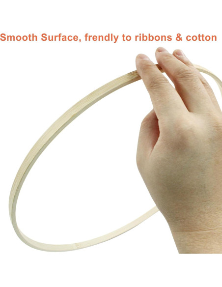 Hitefu 6 Aros Florales de Bambú 30 cm para Manualidades