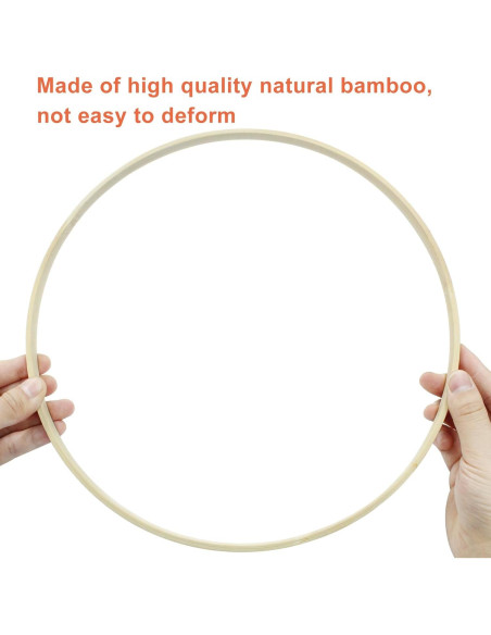 Hitefu 6 Aros Florales de Bambú 30 cm para Manualidades